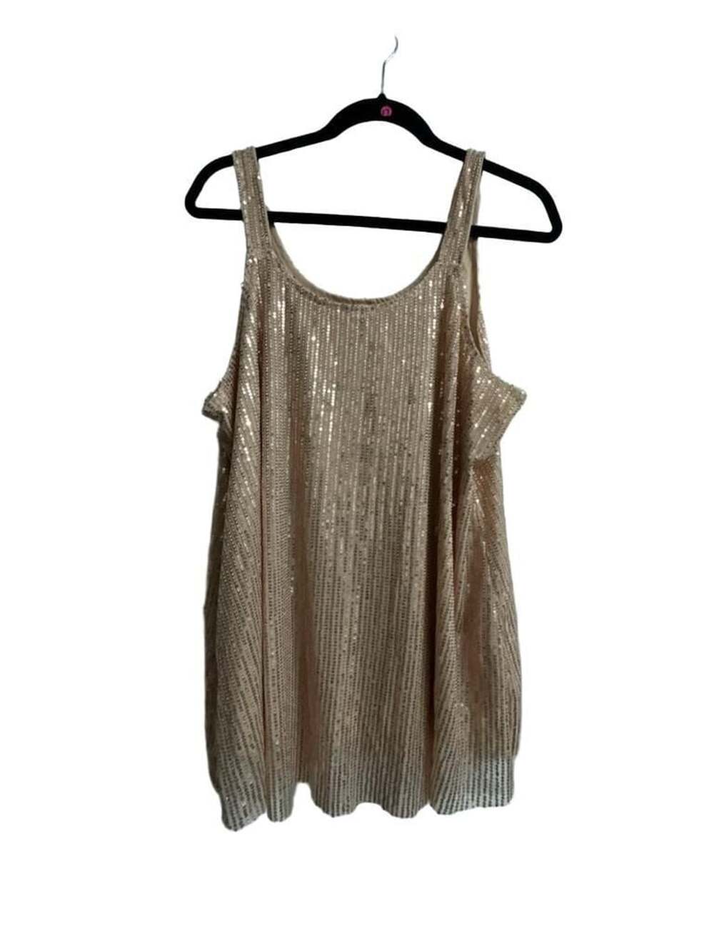 Sparkly Sequin Tank Top Gold Rose Gold Party Clubwear
